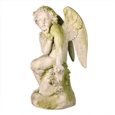 Como Cherub Bird No Wings 33in. - Fiber Stone Resin - Outdoor Statue -  - FSAK233-B