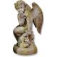 Como Cherub / Lion w/Wings - Fiber Stone Resin - Indoor/Outdoor Statue -  - FSAK233W-L