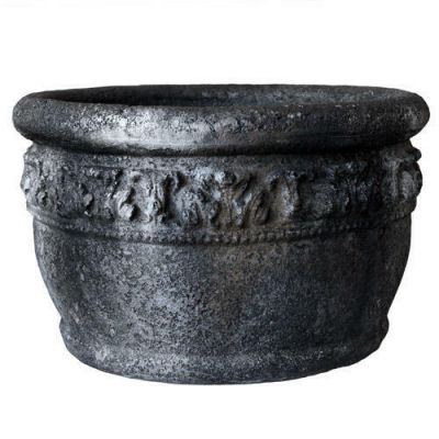 Cornice Pot Wide 11in. B - Fiber Stone Resin - Indoor/Outdoor Statue -  - FS62033B