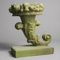 Cornucopia Urn 13in. - Fiber Stone Resin - Indoor/Outdoor Statue