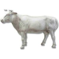 Cow Life Size Four Legs Down - Fiberglass - Outdoor Statue