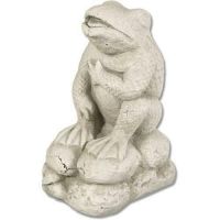 Cracked Up Frog 12in. - Fiberglass Resin - Indoor/Outdoor Statue