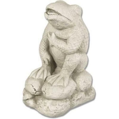 Cracked Up Frog 12in. - Fiberglass Resin - Indoor/Outdoor Statue -  - F7677
