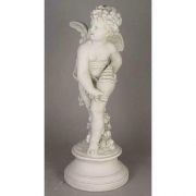 Cupid w/Seashell 24in. - Fiberglass Resin - Indoor/Outdoor Statue