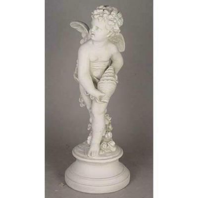 Cupid w/Seashell 24in. - Fiberglass Resin - Indoor/Outdoor Statue -  - FGO129