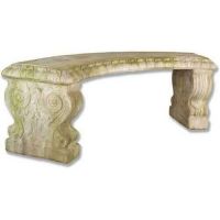 Curved Fiber Stone Outdoor Bench 18in. Fiber Stone Outdoor Statue