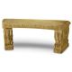 Curved Short Bench 17in. 42 W Fiber Stone Resin Indoor/Outdoor Statue -  - FS7565