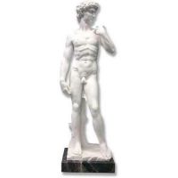 David 5in. High - Carrara Marble Indoor Statue