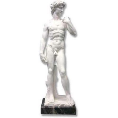 David 5in. High - Carrara Marble Indoor/Outdoor Garden Statue -  - 100119