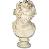 Dionysus Bust 28in. - Fiberglass - Indoor/Outdoor Garden Statue