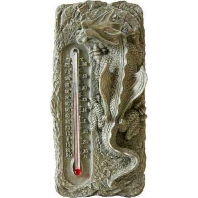 Dragon Thermometer - Fiberglass - Indoor/Outdoor Garden Statue -  - F6796