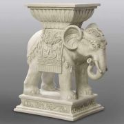 Elephant Indian Riser Stand Pedestal Statue Base 18in. - Fiberglass