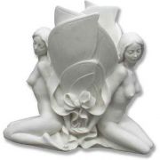 Fairy Twin Vase 8in. High - Carrara Marble Indoor Statue