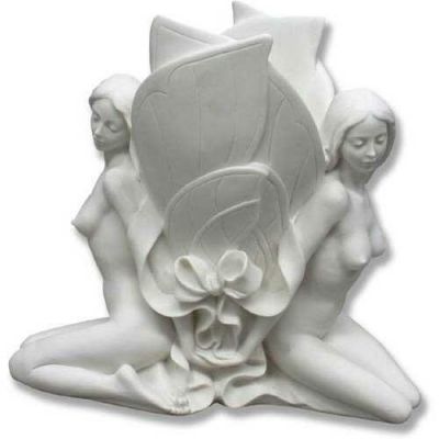 Fairy Twin Vase 8in. High - Carrara Marble Indoor/Outdoor Statue -  - 101472