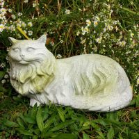 Fluffy Cat - Fiber Stone Resin - Indoor/Outdoor Statue/Sculpture