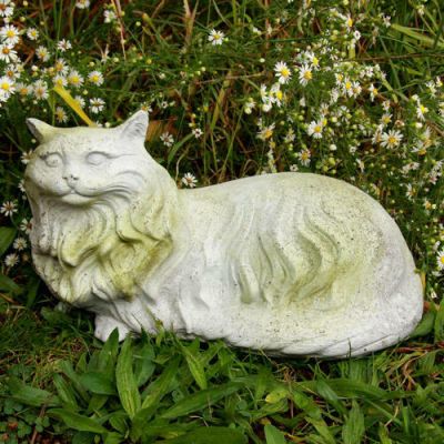 Fluffy Cat - Fiber Stone Resin - Indoor/Outdoor Statue/Sculpture -  - FS8639