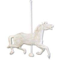 Flying Carousel Horse (No Base) - Fiberglass Resin - Outdoor Statue
