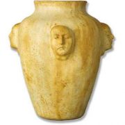Four Face Pot 21in. High - Fiber Stone Resin - Indoor/Outdoor Statue