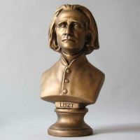 Franz Liszt Bust Small 11in. High - Fiberglass - Outdoor Statue