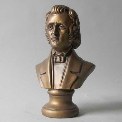 Frederic Chopin Bust Small - Fiberglass - Indoor/Outdoor Garden Statue -  - F133