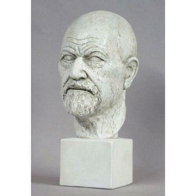 Freud Head On Block 14in. - Fiberglass - Indoor/Outdoor Statue -  - T6771
