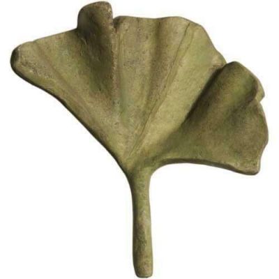 Ginko Leaf 11in. Wide Fiber Stone Resin Indoor/Outdoor Garden Statue -  - FS333346