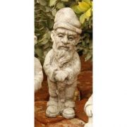 Gnome Traveler 12in. Fiber Stone Resin Indoor/Outdoor Garden Statue