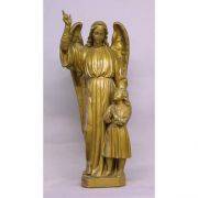 Guardian Angel & Child 26in. - Fiberglass Resin - Outdoor Statue