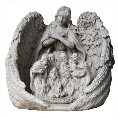 Guardian Nativity 20in. Fiber Stone Resin Indoor/Outdoor Garden Statue -  - FS7262