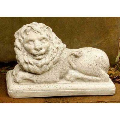 Hallie Lion Left 7.5in. - Fiber Stone Resin - Indoor/Outdoor Statue -  - FS8194L