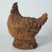 Hen Bowl - Fiber Stone Resin - Indoor/Outdoor Garden Statue/Sculpture
