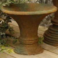 Horn Planter 16in. - Fiber Stone Resin - Indoor/Outdoor Garden Statue