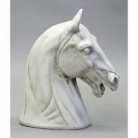 Horse Head 13in. Fiberglass Resin - Indoor/Outdoor Statue/Sculpture