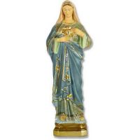 Immaculate Heart Mary 16in. Fiberglass Resin Indoor/Outdoor Statue