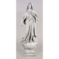Immaculate Heart Of Mary - 39in. Fiberglass Resin - Outdoor Statue
