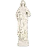 Immaculate Heart Of Mary Fiberglass Resin Indoor/Outdoor Garden Statue