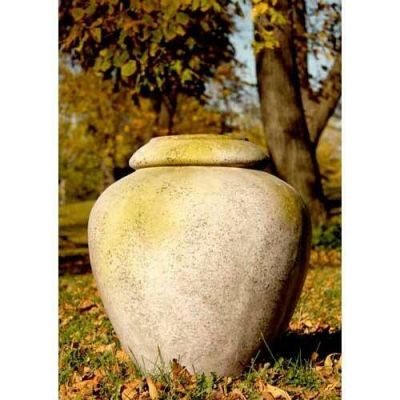 Jar 24 Inch Fiber Stone Resin Indoor/Outdoor Garden Statue/Sculpture -  - FS7766