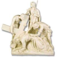 Jesus Falls The 2nd Time Station # 7 Fiberglass Outdoor Statue