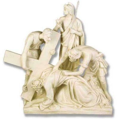 Jesus Falls The 2nd Time Station # 7 Fiberglass Outdoor Statue -  - F7747
