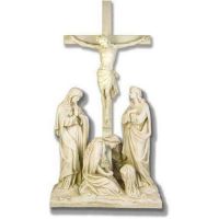 Jesus Is Crucified w/Cross Station #12 Fiberglass Outdoor Statue