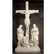 Jesus Is Crucified w/Cross Station 12 - Fiberglass - Statue
