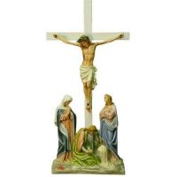 Jesus Is Crucified w/Cross Station # 12 - Fiberglass - Statue