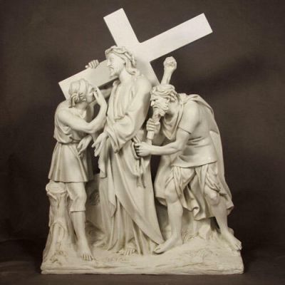 Jesus Is Given The Cross Station 2 - Fiberglass - Statue -  - F7451