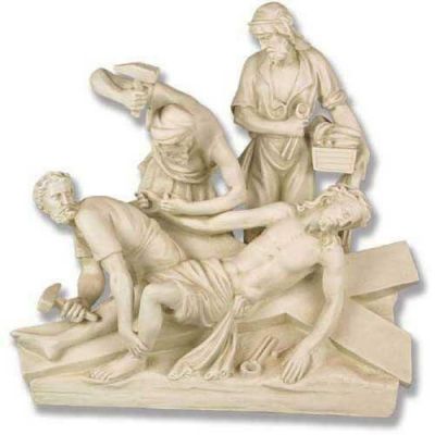 Jesus Is Nailed To Cross Station #11 Fiberglass Outdoor Statue -  - F7751