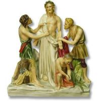 Jesus Is Stripped Station # 10 - Fiberglass - Outdoor Statue