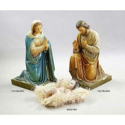 Jesus, Mary And Joseph 30in. - Fiberglass - Outdoor Statue -  - F9627RLC