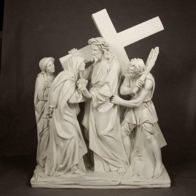 Jesus Meets His Mother Station 4 - Fiberglass - Outdoor Statue -  - F7453