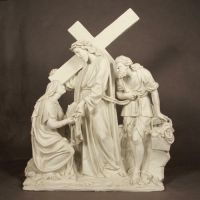 Jesus Meets Veronica Station 6 - Fiberglass - Outdoor Statue