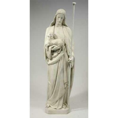 Jesus w/Lamb 60 Inch Fiberglass Resin Indoor/Outdoor Statue/Sculpture -  - F8464