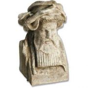 King Richard Head 11in. - Fiber Stone Resin - Indoor/Outdoor Statue